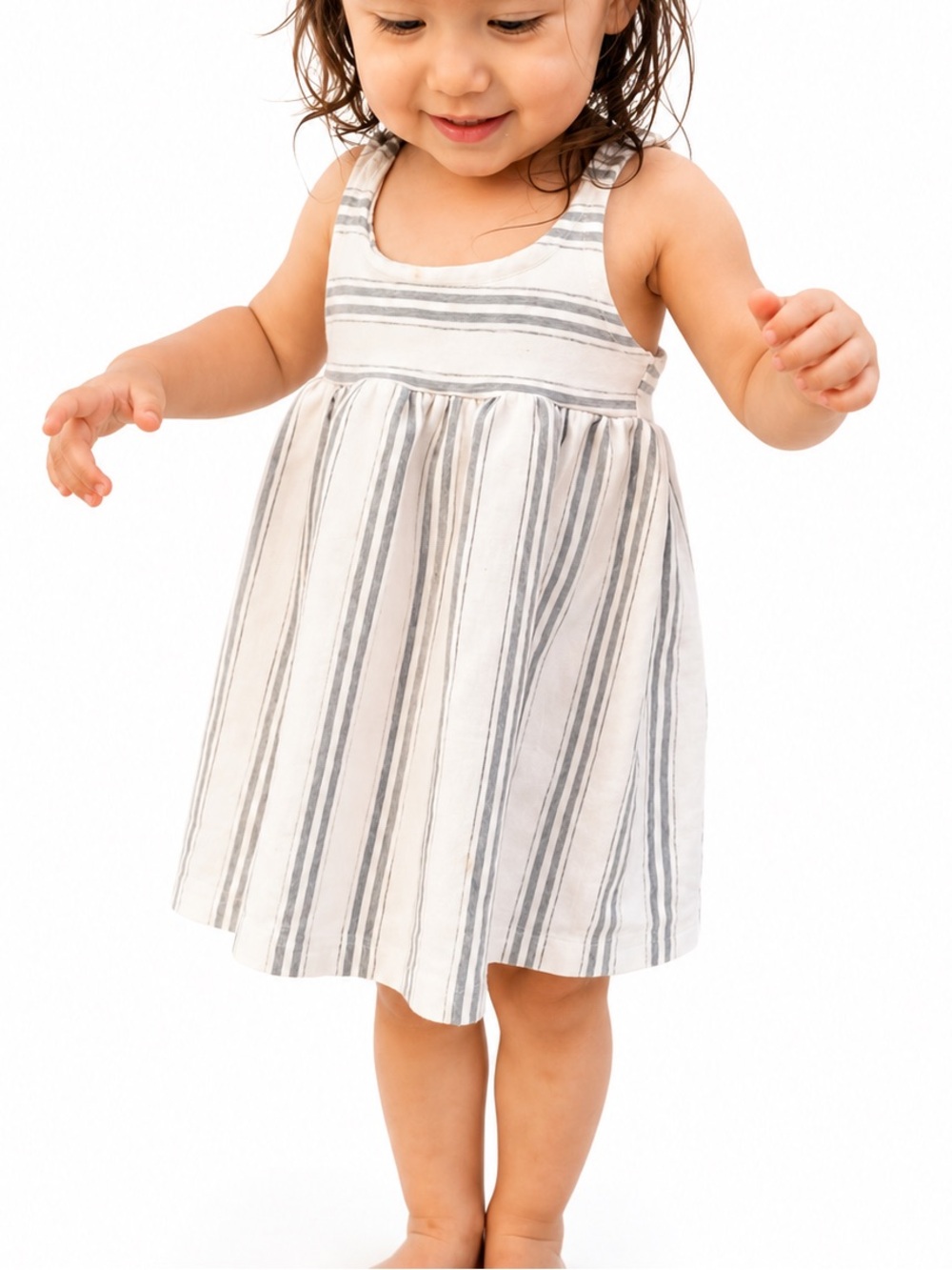 Lulu + Roo Gray Stripe Dress